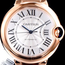 레플리카 [까르띠에] 남성용 남녀 베스트모델!!발롱블루 드 까르띠에 W69004Z2 18K 로즈골드 화이트 실버 썬더스트 다이얼 브레이슬릿 오토매틱 무브먼트 CAR0030  