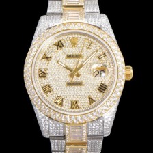 레플리카 [로렉스] 남성용 수제공정형 다이아 18K 옐루골드 튜닝 데이져스트 오토매틱 ETA 2824-2 41mm 보석다이얼 rol46499  