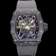 레플리카 [리차드밀러] 남성용 RM035-01 라파 수동/기계식 무브먼트 50mm 카본 나토천가죽 믹스 벤드 스캘래톤 다이얼 ric0237  