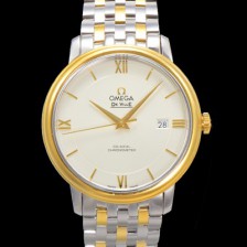 레플리카 [오메가] 남성용 드빌 프레스티지 424.20.37.20.02.001 오토매틱 Cal.8800타입 39.5mm 18K 옐로우골드 메탈줄 화이트 다이얼 omg20201  