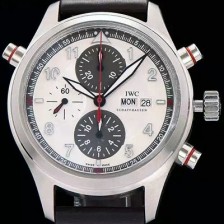 레플리카 [아이더블유씨] 남성용 파일럿 더블크로노 리미티드 에디션 화이트다이얼 IWC0420  