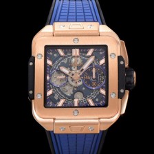 레플리카 [휴블렛] 남성용 스퀘어 뱅 유니코 821.OX.5180.RX 스켈레톤 다이얼 티타늄 에디션 18K 로즈골드 42미리 오토매틱 무브먼트 우레탄 러버밴드 hub2132  