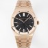 레플리카 [오데마피게] 남성용 로얄오크 셀프와인딩 15510OR.OO.D002CR.02 18K 로즈골드 41mm 오토매틱 Cal.4302 무브먼트 블랙 와플 다이얼 aud6549  