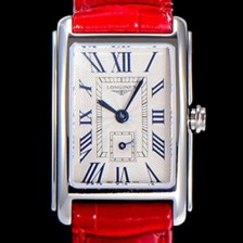 레플리카 [론진] 여성용 돌체비타 스텐레스스틸 쿼츠L178.2 20.8미리 악어가죽 화이트다이얼 CAR11336  