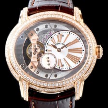 레플리카 [오데마피게] 남성용 밀레어리 럭셔리 베젤 투라인 77247OR.ZZ.A812CR.01 18K 로즈골드 실버&골드 스켈레톤 다이얼 오토매틱 무브먼트 AUD0115  