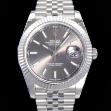 레플리카 [로렉스] 남성용 904L스틸!! 2022신형 데이저스트 41mm II m126334 그레이 다이얼 야광 스틱 인덱스 스틸 브레이슬릿 신형 Cal.3235 오토매틱 무브먼트 ROL06124  