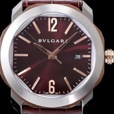 레플리카 [불가리] 남성용 옥토 102702 워치 18k 로즈 골드 브라운 다이얼 오토매틱 무브먼트 BVL4201  