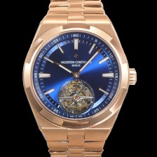 레플리카 [바쉐런콘스탄틴] 남성용 오버시즈 42.5mm 18K 로즈골드 투어빌론 오토매틱 수동형 무브먼트 블루 다이얼 vac2512  
