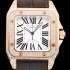 레플리카 [까르띠에] 남성용 산토스 100 XL 로즈골드 다이아몬드 화이트 다이얼 CAR0131  