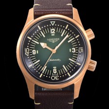레플리카 [론진] 남성용 해리티지 오토매틱 Cal.L888.5 타입 42mm 브론즈케이스 가죽줄 그린다이얼 lon5131  