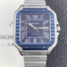 레플리카 [까르띠에] 남성용 산토스 드 까르띠에 워치 WSSA0048 라지 39.8mm 오토매틱 9015 무브먼트 블루 다이얼 car69393  