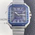 레플리카 [까르띠에] 남성용 산토스 드 까르띠에 워치 WSSA0048 라지 39.8mm 오토매틱 9015 무브먼트 블루 다이얼 car69393  