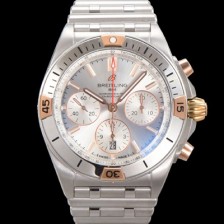 레플리카 [브라이틀링] 남성용 크로노맷 B01 오토매틱 ETA7750-2 타입 42mm 메탈줄 실버다이얼 bre39082  