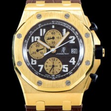 레플리카 [오데마피게] 남성용 VIP타입!!로얄오크 오프쇼어 26470BA.OO.1000BA.01 크로노그래프 18K 옐로우 골드 케이스 블랙 3D와플 다이얼 오토매틱 무브먼트 AUD0134  