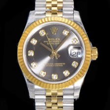 레플리카 [로렉스] 여성용 2021신상 데이져스트 오토매틱 ETA-2688 31mm 18K옐루골드 메탈줄 그레이 다이얼 rol52860  