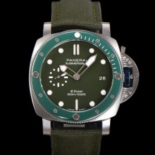 레플리카 [파네라이] 남성용 서브머시블 베르데 스메랄도 PAM01287 오토매틱 Cal P. 900 타입 44mm 그린 다이얼 pan5212  
