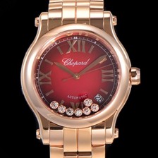 레플리카 [쇼파드] 여성용 해피 스포츠 오토매틱 ETA2892-2 타입 36mm 래이디스/금장시계 18K로즈골드 올금 래드다이얼 cho40823  