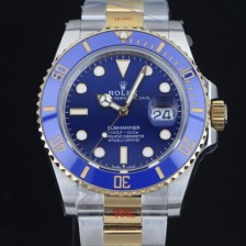 레플리카 [로렉스] 남성용 신형 서브마리너 m126613ln 18k옐로우골드 도금 콤비 41mm 블루 다이얼 Cal.3235 오토매틱 무브먼트 ROL91915  