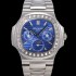 레플리카 [파텍필립] 남성용 Ref.5740 노틸러스 문페이즈 오토매틱 Cal.240 Q타입 40mm 다이아몬드/쥬얼 메탈줄  블루다이얼 pat1912  