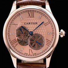 레플리카 [까르띠에] 남성용 로통드 드 까르띠에 오토매틱 42mm 골드다이얼 CAR0041  
