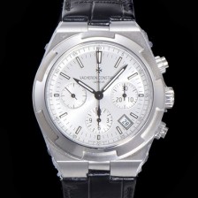 레플리카 [바쉐런콘스탄틴] 남성용 오버시즈 크로노그래프 42mm 오토매틱 5500S 가죽줄 화이트다이얼 vac1235  