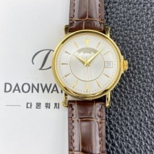 레플리카 [파텍필립] 남성용 칼라트라바 5153R 가죽줄 18K 옐우골드 38mm 오토매틱 Cal.324 타입 화이트 다이얼 pat2282  