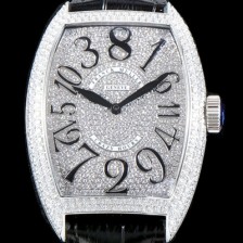 레플리카 [프랭크 뮬러] 남성용 크레이지 아워스 8880 CH 풀 다이아셋팅!! 18K 화이트골드 오토매틱 무브먼트 FRA0400  