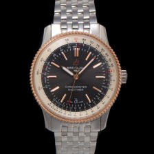 레플리카 [브라이틀링] 남성용 네비타이머 U17326211M1A1 크로노그래프 오토매틱 2824 타입 41mm 메탈줄 그레이 다이얼 bre6035  