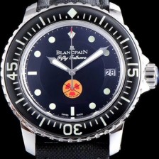 레플리카 [블랑팡] 남성용 피프티 패덤스 5015B-1130-52 스포츠 다이버 워치 블랙 다이얼 스위스 ETA 2836 A2오토매틱 무브먼트 BLA4201  