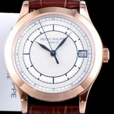 레플리카 [파텍필립] 남성용 칼라트라바 5296R-001 화이트 다이얼 오토매틱 무브먼트 PAT0100  