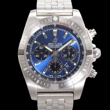 레플리카 [브라이틀링] 남성용 크로노맷 오토매틱 크로노그래프 ETA7750-2타입 44mm 매탈줄 블루다이얼 bre1192  
