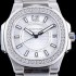 레플리카 [파텍필립] 여성용 노틸러스 7011/1G-001 하이엔드 최상급쥬얼 다이아몬드 베젤 화이트 텍스쳐 다이얼 브레이슬릿 스위스 정품 쿼츠 무브먼트 PAT0110  