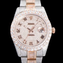 레플리카 [로렉스] 남성용 수제공정형 다이아 18K 로즈골드 튜닝 데이져스트 오토매틱 ETA 2824-2 41mm 보석다이얼 rol44623  