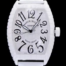 레플리카 [프랭크뮬러] 남성용 화이트 크로코 화이트 세라믹 화이트 다이얼 화이트 레더 스트랩 FRA0401  