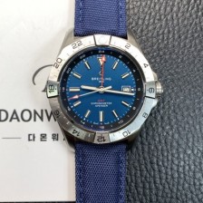 레플리카 [브라이틀링] 남성용 어벤져 지엠티 44mm 나일론줄 오토매틱 2836-2 타입 블루 다이얼 bre6059  