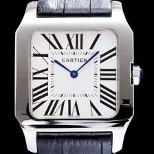 레플리카 [까르띠에] 남성용 산토스 시리즈 블랙 다이얼 쿼츠 무브먼트 CAR0005  