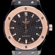 레플리카 [휴블렛] 남성용 클레식 퓨전 511.CO.1780.RX 18K 로즈골드 투톤콤비 케이스 블랙 텍스쳐드 다이얼 오토매틱 무브먼트 HUB0201  