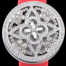 레플리카 [루이비통] 남성용 탕부르 컬렉션 Q151D0 비주 시크릿!! 최상급 퀄리티의 쥬얼셋팅 케이스 핑크 마더 오브 펄 다이얼 스위스 쿼츠 무브먼트 LOU4201  