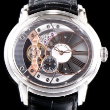 레플리카 [오데마피게] 남성용 밀레어리 최신형 업그레이드 모델 15350ST.OO.D002CR.01 칼리버 4101 실버 스켈레톤 다이얼 오토매틱 무브먼트 AUD0105  