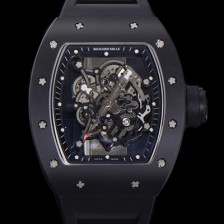 레플리카 [리차드밀레] 남성용 RM055 블랙 PVD코딩 스켈레톤 다이얼 러버 스트랩 기계식 수동형 무브먼트 RIC07173  