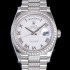 레플리카 [로렉스] 남성용 데이데이트 오토매틱 Cal.3235타입 36mm 다이아베젤부착 메탈줄 화이트다이얼 rol46573  
