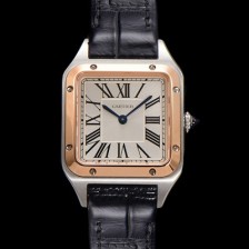 레플리카 [까르띠에] 여성용 산토스 W2SA0012 쿼츠 38mm S 사이즈 18K 로즈골드 화이트 다이얼 car69328  