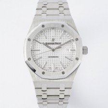 레플리카 [오데마피게] 남성용 15400ST.OO.1220ST.02 로얄오크 41mm 오토매틱 Cal.3120무브먼트 실버 와플 다이얼 aud6526  