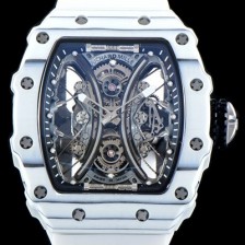 레플리카 [리차드밀레] 남성용 뚜르비용 RM53-01 파블로 맥도너우 화이트 카본 TPT 스켈레톤 다이얼 오토매틱 무브먼트 RIC0402  