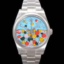 레플리카 [로렉스] 남성용 904스틸 오이스터 m124300-0008 퍼페추얼 41mm 오토매틱 Cal.3230 타입 터콰이즈 블루 다이얼 rol5308  