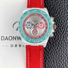 레플리카 [로렉스]남성용 데이토나 DIW 포지드카본 커스텀 40미리 크로노그래프 오토매틱 Cal.4130 무브먼트 실버 다이얼 rol5651  