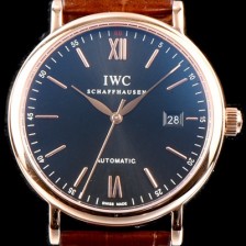 레플리카 [아이더블유씨] 남성용 포르토피노 IW356511 오토매틱 센트럴 해킹 세컨즈 18K 로즈골드 슬레이트 컬러 다이얼 오토매틱 무브먼트 IWC0101  