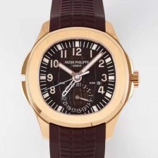 레플리카 [파텍필립]남성용 아쿠아넛 5164R-001 트리블 타임 40미리 18K 로즈골드 브라운다이얼 오토매틱 PAT48765  