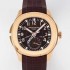 레플리카 [파텍필립]남성용 아쿠아넛 5164R-001 트리블 타임 40미리 18K 로즈골드 브라운다이얼 오토매틱 PAT48765  