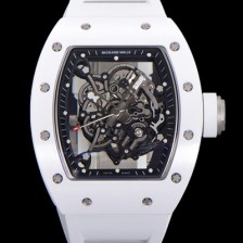 레플리카 [리차드밀레] 남성용 RM055 세라믹 제질 수동형 무브먼트 50미리 러버밴드 스켈레톤 다이얼 RIC00117  